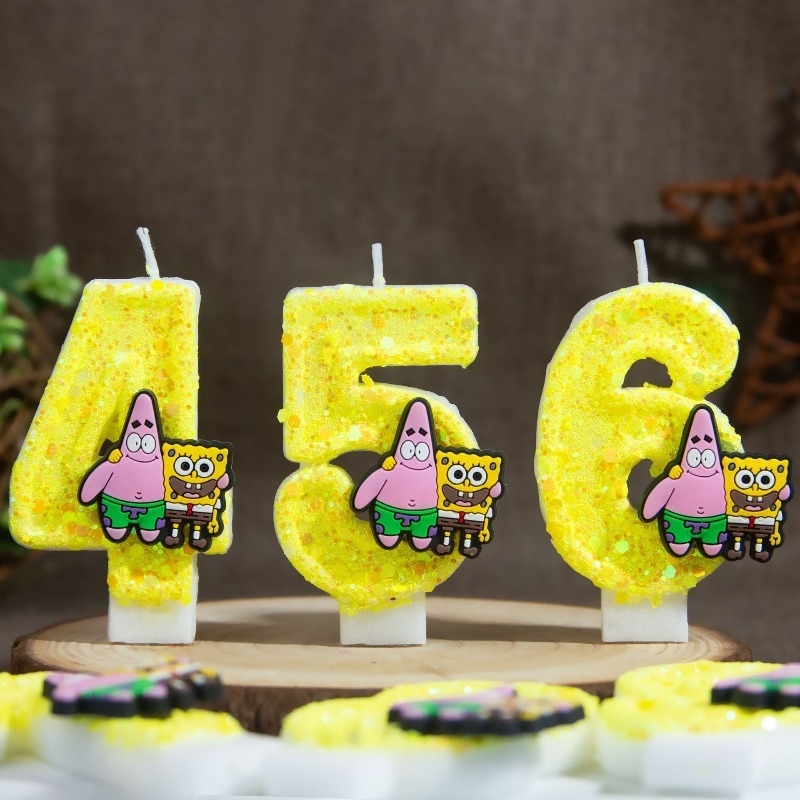 Holiday Candle Set - SpongeBob SquarePants Digital Number Cake Candles