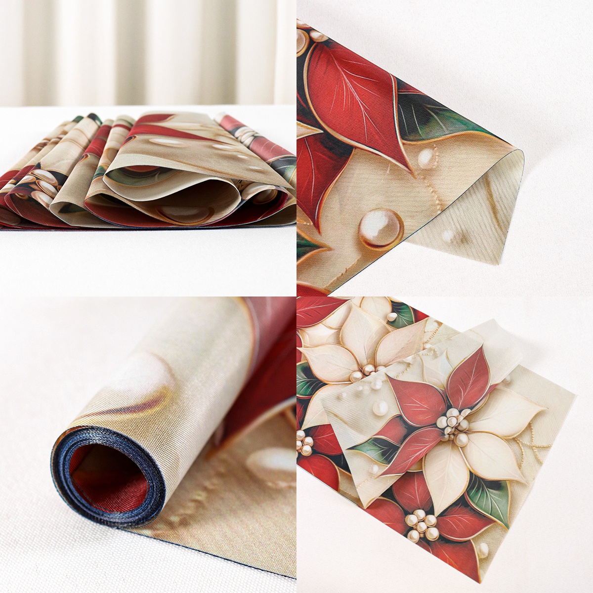 180*35cm Floral Christmas Tabl - Christmas Table Runner ulasan dan harga