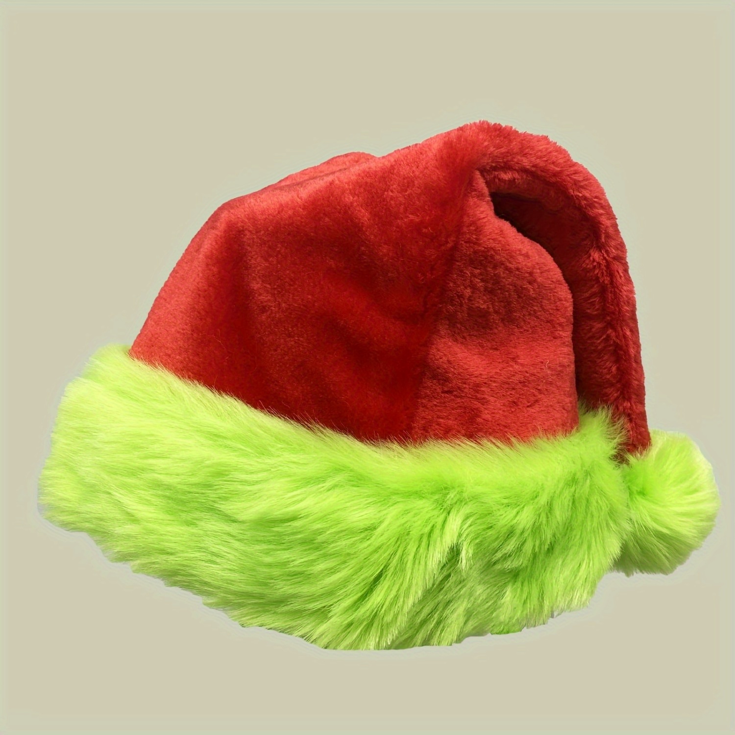 Fluorescent Green Edge Red San - Santa Hat Plush ulasan dan harga