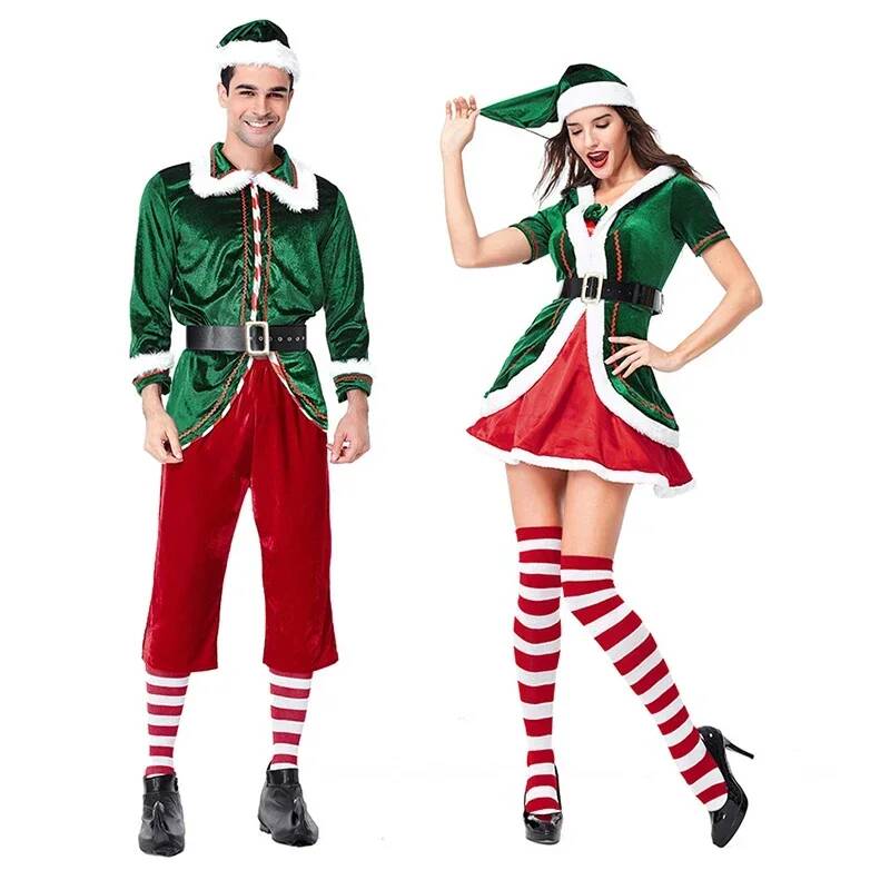 Santa Claus Cosplay Costume Ch - Elf Costume Christmas ulasan dan harga