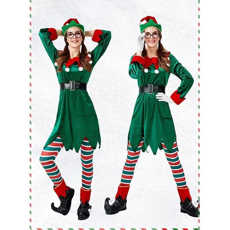 Santa Claus Cosplay Costume Ch - Elf Costume Christmas ulasan dan harga