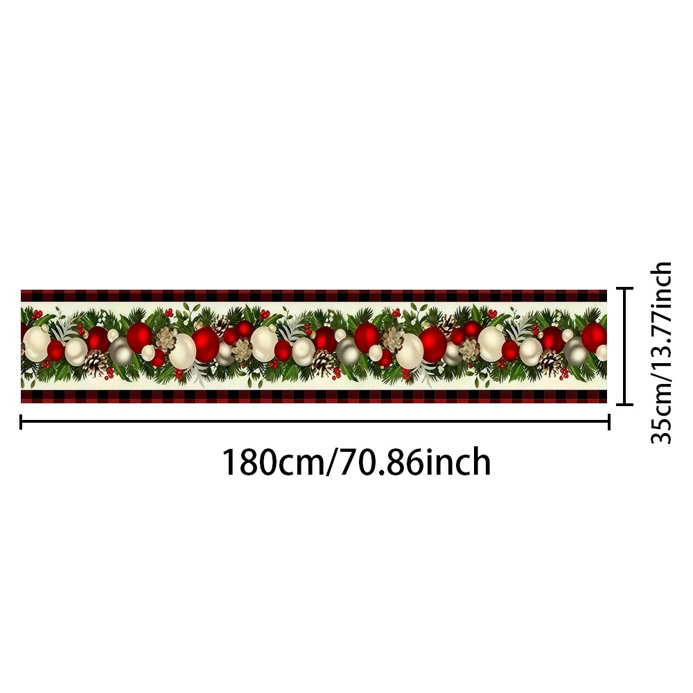 Christmas Table Runner Red Bla - Christmas Table Runner ulasan dan harga
