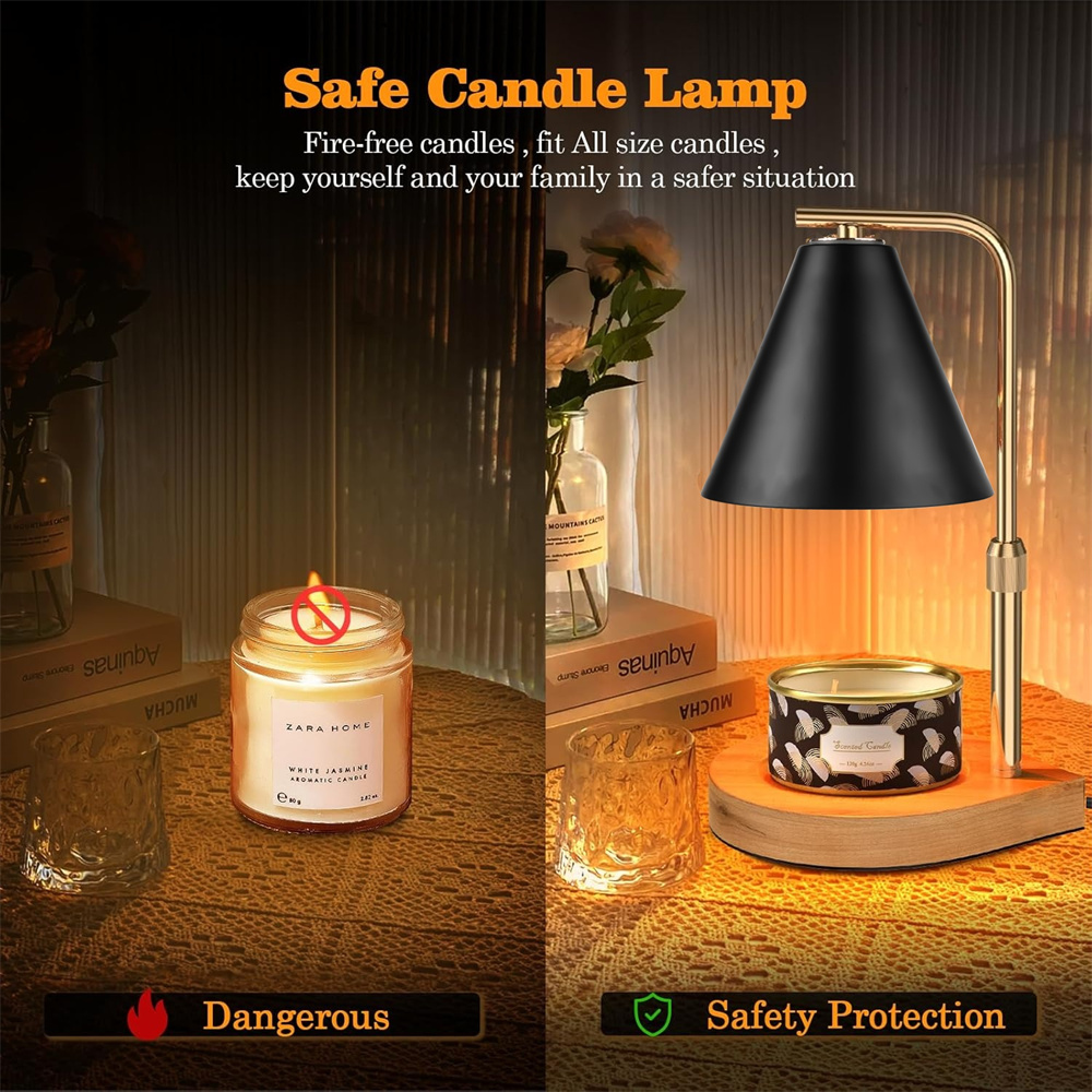 Black Candle Warmer Lamp with  - Holiday Candle Set ulasan dan harga
