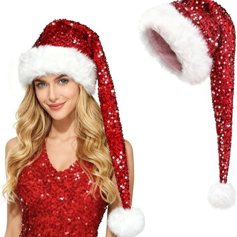 Cosplay Supplies Solid Color S - Santa Hat Plush ulasan dan harga