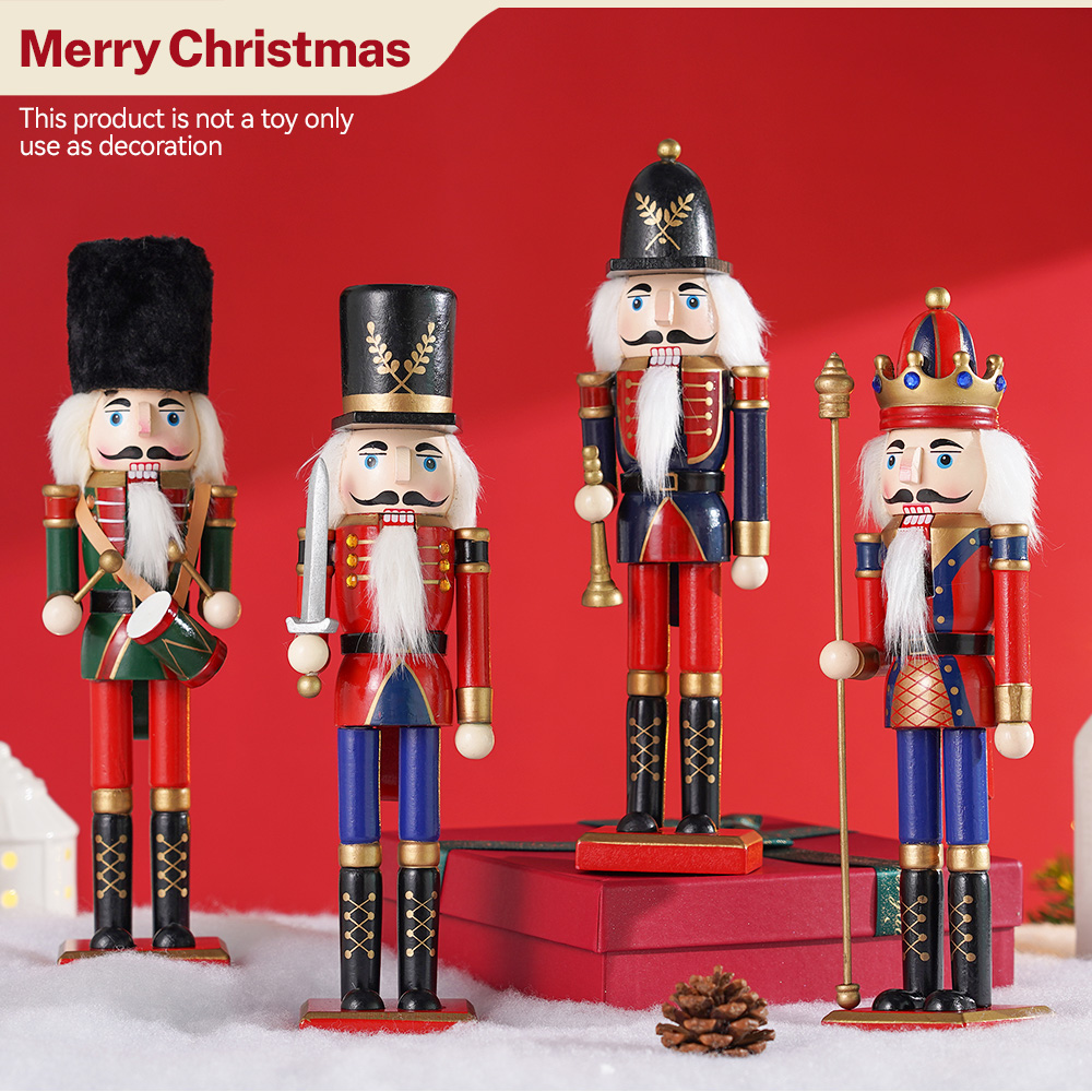 30cm Wooden Nutcracker Ornamen - Nutcracker Figurine ulasan dan harga