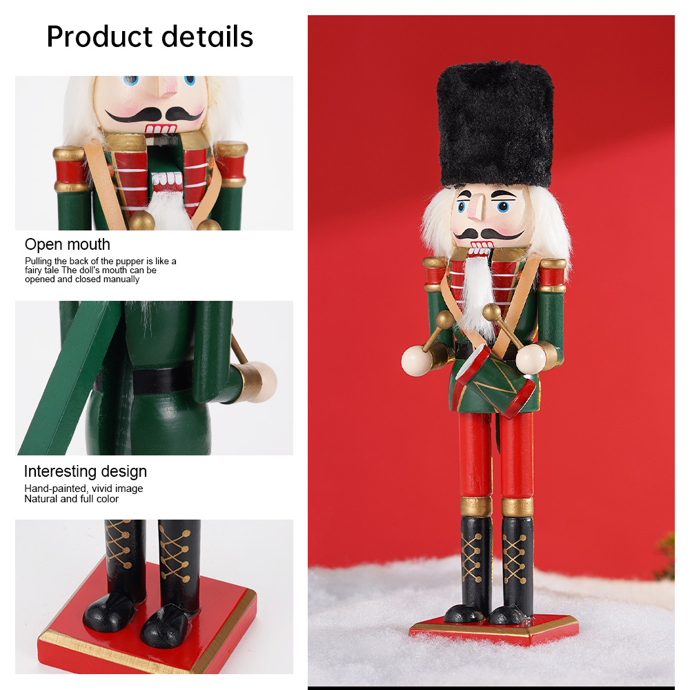 30cm Wooden Nutcracker Ornamen - Nutcracker Figurine ulasan dan harga