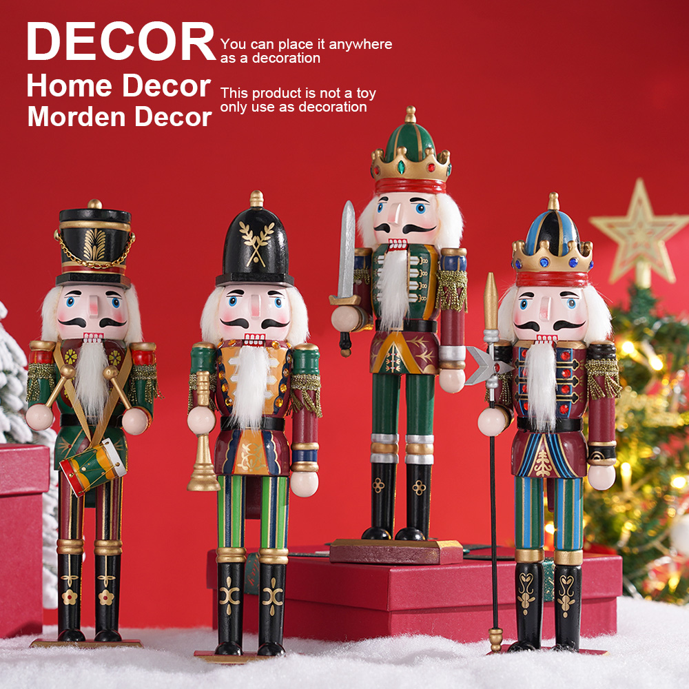 30CM Wooden Nutcracker Christm - Nutcracker Figurine ulasan dan harga