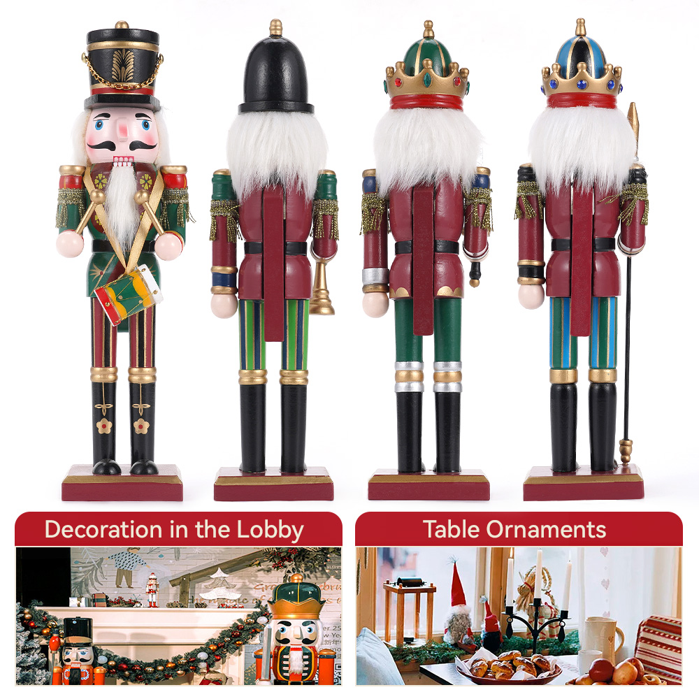 30CM Wooden Nutcracker Christm - Nutcracker Figurine ulasan dan harga