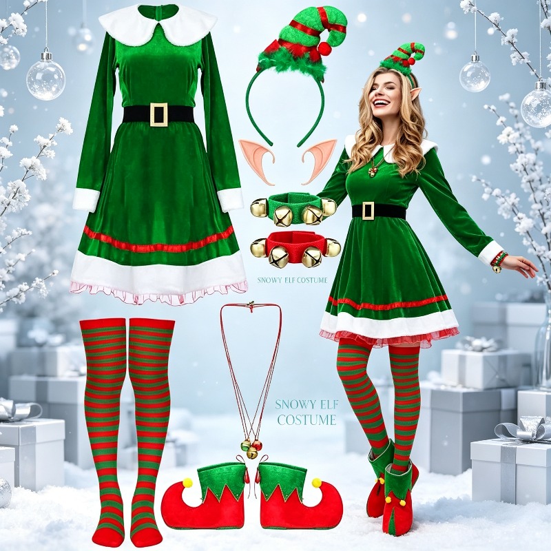 Women Christmas Elf Costume Se - Elf Costume Christmas ulasan dan harga