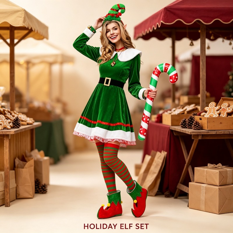 Women Christmas Elf Costume Se - Elf Costume Christmas ulasan dan harga